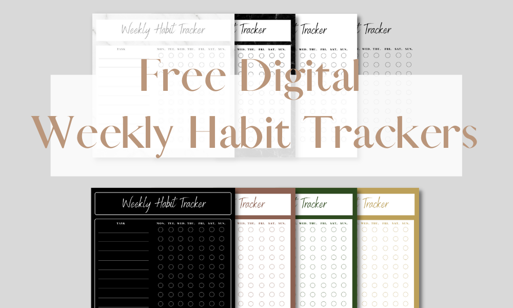 Free Digital Weekly Habit Trackers Spring 2021